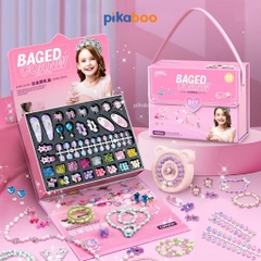 Đồ chơi hộp trang sức, xâu vòng tay Pikaboo, hạt vòng đa sắc và để bé sáng tạo, thiết kế sang trọng
