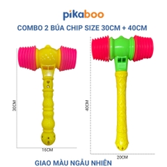 Búa nhựa hơi 2 đầu Pikaboo, chất liệu nhựa ABS an toàn, kích thích trí tuệ và tư duy phản xạ của bé