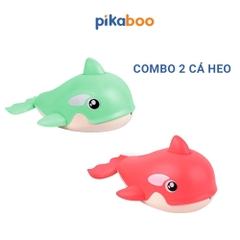 Đồ chơi cá heo phun nước nhà tắm Pikaboo, họa tiết bắt mắt, chất liệu silicone mềm dẻo an toàn