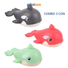 Đồ chơi cá heo phun nước nhà tắm Pikaboo, họa tiết bắt mắt, chất liệu silicone mềm dẻo an toàn