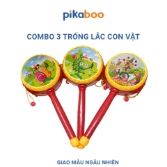 Đồ chơi trống lắc cho bé Pikaboo, đa dạng mẫu con vật, chất liệu nhựa cao cấp an toàn