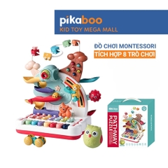 Đồ chơi Montessori giáo dục sớm Pikaboo tích hợp 8 trò chơi trong 1 chất liệu cao cấp an toàn cho bé