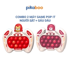Pop it điện tử Pikaboo Đồ chơi máy chơi game bản mới bấm nút theo đèn nhạc với 4 giúp luyện phản xạ