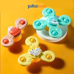 Đồ chơi con quay spinner con vật ngộ nghĩnh 3 trong 1 cao cấp Pikaboo bộ 3 chiếc chất liệu an toàn
