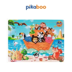 Đồ chơi ghép tranh bằng gỗ Pikaboo xếp miếng ghép thành các bức tranh sinh động đã kiểm định an toàn