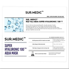 Mặt Nạ Sur.Medic Super Hyaluronic 100 Aqua Cấp Nước