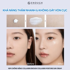 Kem chống nắng Collagen Enough Moisture Sun Cream SPF50+PA++++ 50g