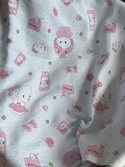 Vải cotton hàn (SLx0.5m khổ 1.6m) đũi lạnh mềm, mát, hút mồ hôi in hình dễ thương