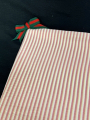 Vải Cotton hàn (đũi lạnh) sọc - may bộ, đầm, handmade, decor (dài 1m, khổ 1m6, vải cắt liền)