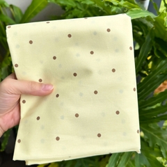(Thô cotton) Vải chấm bi nhiều màu (dài 1m, khổ 1.45m, vải cắt liền) may quần áo trẻ em người lớn, decor, DIY