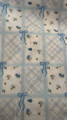 Vải thô cotton (SLx0.5m khổ 1.45m) kate lụa 3D họa tiết in hoa nhí phong phú, đa dạng, bắt mắt.