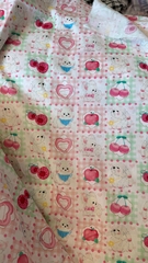 Vải thô cotton (SLx0.5m khổ 1.45m) kate lụa 3D in hình động vật, búp bê.