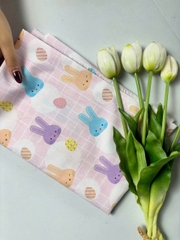 Vải Thô cotton hình động vật, búp bê - may quần áo bé gái, handmade, decor (dài 1m, khổ 1m45, vải cắt liền)