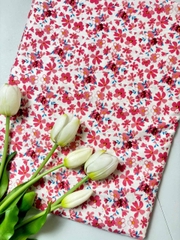 Vải Thô cotton- in hoa, chấm bi, caro, sọc- may đầm, bộ, handmade (dài 1m, khổ 1m45, vải cắt liền)