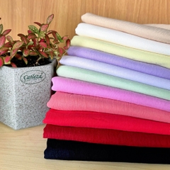 Vải Cotton hàn (đũi lạnh) màu trơn - may áo, bộ, đầm trẻ em và người lớn (dài 1m, khổ 1m5, vải cắt liền)