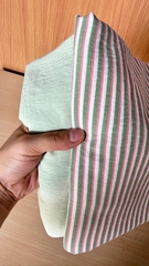 Vải Cotton hàn (đũi lạnh) sọc - may bộ, đầm, handmade, decor (dài 1m, khổ 1m6, vải cắt liền)