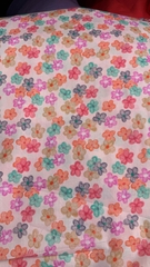 Vải thô cotton (SLx0.5m khổ 1.45m) kate lụa 3D họa tiết in hoa nhí phong phú, đa dạng, bắt mắt.