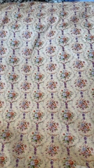 Vải thô cotton (SLx0.5m khổ 1.45m) kate lụa 3D họa tiết in hoa nhí phong phú, đa dạng, bắt mắt.