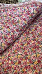 Vải thô cotton (SLx0.5m khổ 1.45m) kate lụa 3D họa tiết in hoa nhí phong phú, đa dạng, bắt mắt.