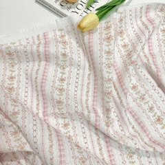 Vải Thô cotton in hoa, caro, sọc - may bộ, đầm, handmade, decor (dài 1m, khổ 1m45, vải cắt liền)