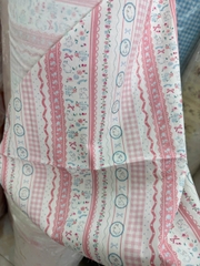 Vải Thô cotton- in hoa, chấm bi, caro, sọc- may đầm, bộ, handmade (dài 1m, khổ 1m45, vải cắt liền)