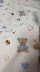 Vải Cotton hàn (đũi lạnh) in hoa, hình cute - may bộ, đầm, handmade, decor (dài 1m, khổ 1m6, vải cắt liền)