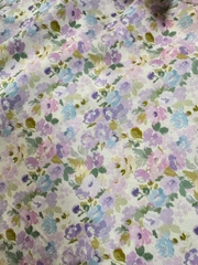 Vải Thô cotton hoa - may đầm, bộ người lớn, bé gái mùa hè, DIY…(dài 1m, khổ 1.45, vải cắt liền)