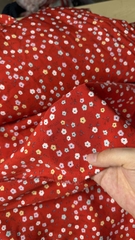 Vải Lụa 100D hoa nhí - may đầm, áo dài, áo bà ba (dài 1m, khổ 1m5, vải cắt liền)