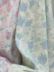 Vải Cotton hàn (đũi lạnh) in hoa, hình cute - may bộ, đầm, handmade, decor (dài 1m, khổ 1m6, vải cắt liền)