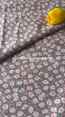Vải thô cotton (SLx0.5m khổ 1.45m) kate lụa 3D họa tiết in hoa nhí phong phú, đa dạng, bắt mắt.