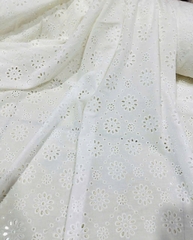 Vải boi (SLx0.5m khổ 1.35m) thêu bông chân hai đầu, boi lót