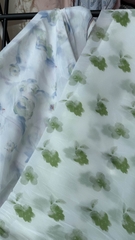 Vải Tơ giấy (SLx0.5m khổ 1.5m) tơ nến thêu hoa, phù hợp may áo dài cách tân, đầm, áo...