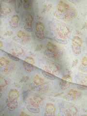 Vải Thô cotton hình động vật, búp bê - may quần áo bé gái, handmade, decor (dài 1m, khổ 1m45, vải cắt liền)