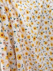 Vải Thô cotton- in hoa, chấm bi, caro, sọc- may đầm, bộ, handmade (dài 1m, khổ 1m45, vải cắt liền)