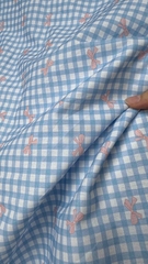 Vải Thô cotton in hoa, caro, sọc - may bộ, đầm, handmade, decor (dài 1m, khổ 1m45, vải cắt liền)