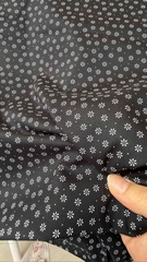 Vải Thô cotton in hoa, trái tim - may đầm, bộ, handmade, decor (dài 1m, khổ 1m45, vải cắt liền)