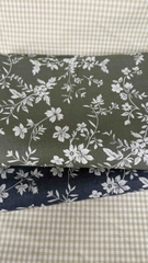 Vải Thô cotton denim in hoa - may bộ, đầm, decor, handmade (dài 1m, khổ 1m45, vải cắt liền)