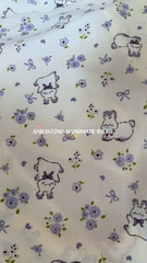Vải xốp gạo (SLx0.5m khổ 1.5m) in hình dễ thương gấu, loopy, dâu, thỏ, nơ, kitty....