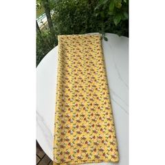 Vải Lụa 100D (SLx0.5m khổ 1.5m) lụa Nhật, hoa nhí tông vàng