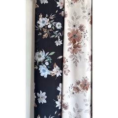 Vải lụa Thanh mai in hoa co dãn chiều, khúc 2*1.5m. (Vải khúc cắt sẵn)