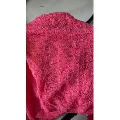 Vải ren (SLx0.5m khổ 1.3m) hoa màu đỏ cam, mềm và co dãn