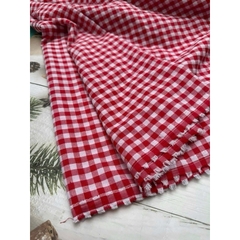 Vải xốp cotton (SLx0.5m khổ 1.5m) caro 8li, 4li nhiều màu, chất thô xốp cotton mát mẻ
