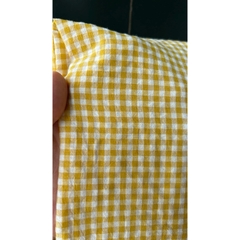 Vải xốp cotton (SLx0.5m khổ 1.5m) caro 8li, 4li nhiều màu, chất thô xốp cotton mát mẻ