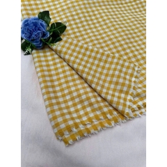 Vải xốp cotton (SLx0.5m khổ 1.5m) caro 8li, 4li nhiều màu, chất thô xốp cotton mát mẻ