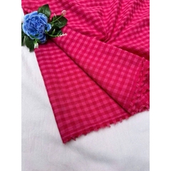 Vải xốp cotton (SLx0.5m khổ 1.5m) caro 8li, 4li nhiều màu, chất thô xốp cotton mát mẻ