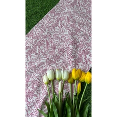 Vải thô cotton (SLx0.5m khổ 1.45m) kate lụa 3D in hoa