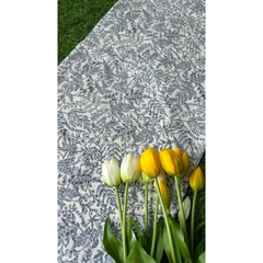 Vải thô cotton (SLx0.5m khổ 1.45m) kate lụa 3D in hoa