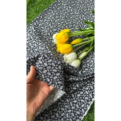 Vải thô cotton (SLx0.5m khổ 1.45m) kate lụa 3D in hoa