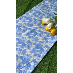 Vải thô cotton (SLx0.5m khổ 1.45m) kate lụa 3D in hoa
