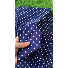 Vải Lụa 100D (SLx0.5m khổ 1.5m) lụa Nhật, hoa nhí tông xanh
